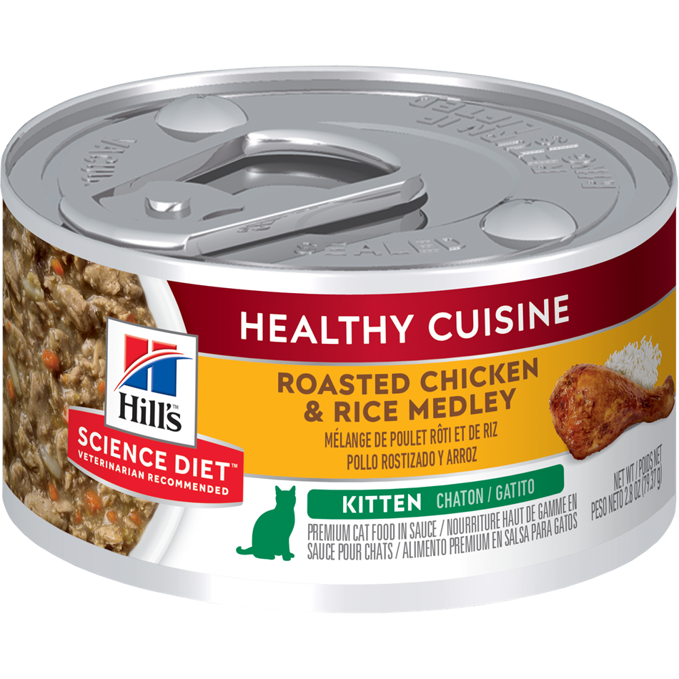 Hills Feline Kitten Chicken Rice Stew Medley Can79g Le Pawtique