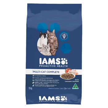 Iams MultiCat with Chicken Salmon Cat Food Le Pawtique